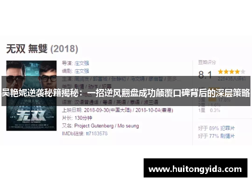 吴艳妮逆袭秘籍揭秘：一招逆风翻盘成功颠覆口碑背后的深层策略